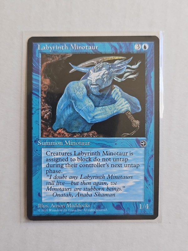 Labyrinth Minotaur (Art A) – Homelands – MP – MTG Magic – Common – Creature