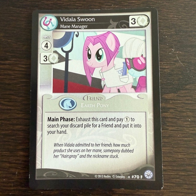 My Little Pony CCG Vidala Swoon Mane Manager Card Alpha 70F Rare Earth Pony