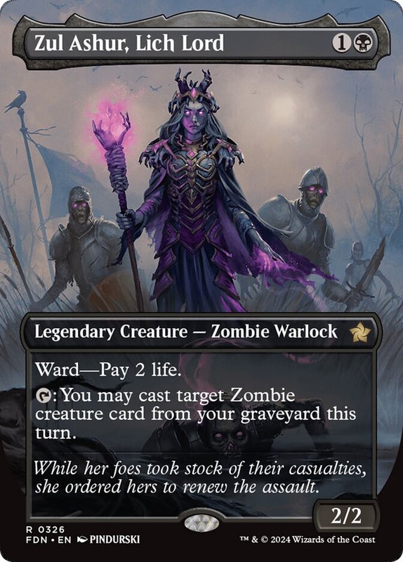MTG Zul Ashur, Lich Lord Borderless – Foundations #326