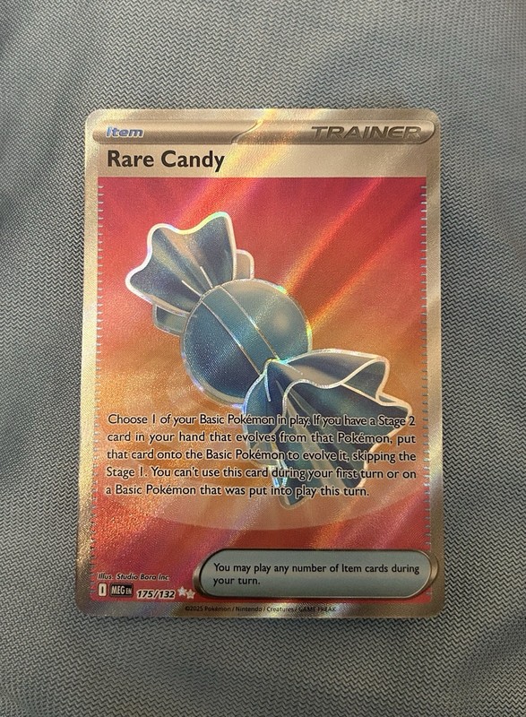 Pokémon TCG Trainer Rare Candy Me01 Mega Evolution Ultra Rare Holo 175/132