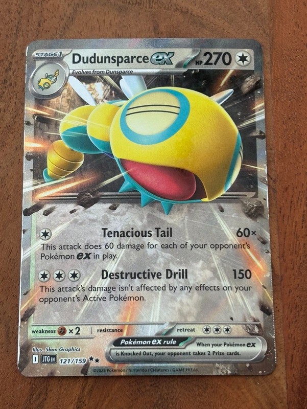 Pokemon TCG Dudunsparce 121/159 Journey Together Double Rare NM Card