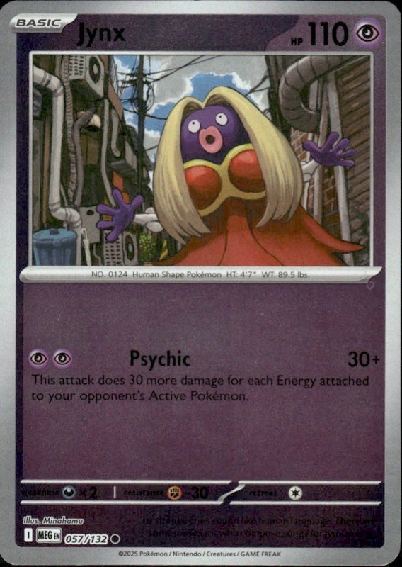 JYNX 057/132 MEGA EVOLUTION COMMON REVERSE HOLO POKEMON MINAHAMU