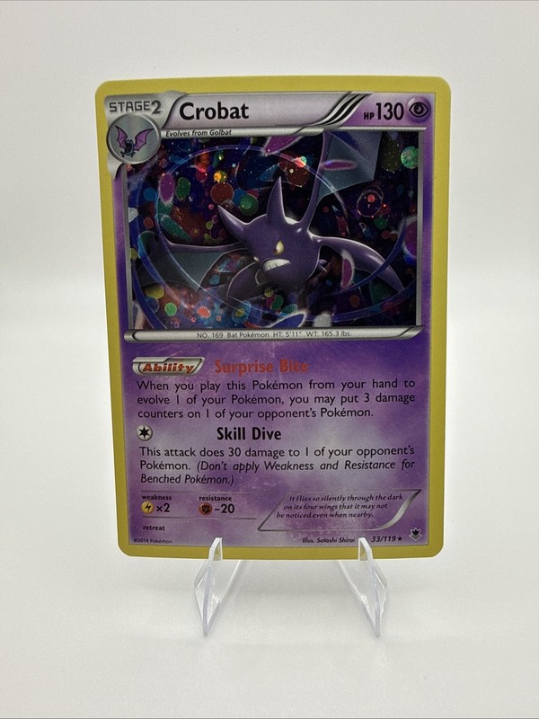 Crobat Cosmos Holo Rare 33/119 XY Phantom Forces Pokemon TCG