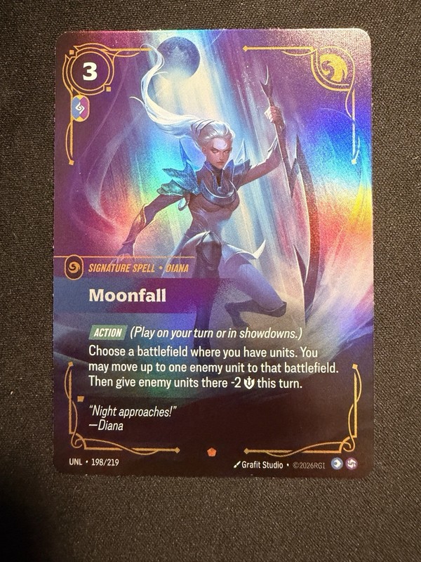 League of Legends Moonfall Diana Signature Spell Holo 198/219 Grafit Studio