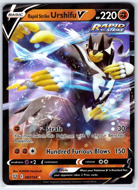 Rapid Strike Urshifu V 087/163 Holo V Rare Battle Styles Pokemon Holo Near Mint