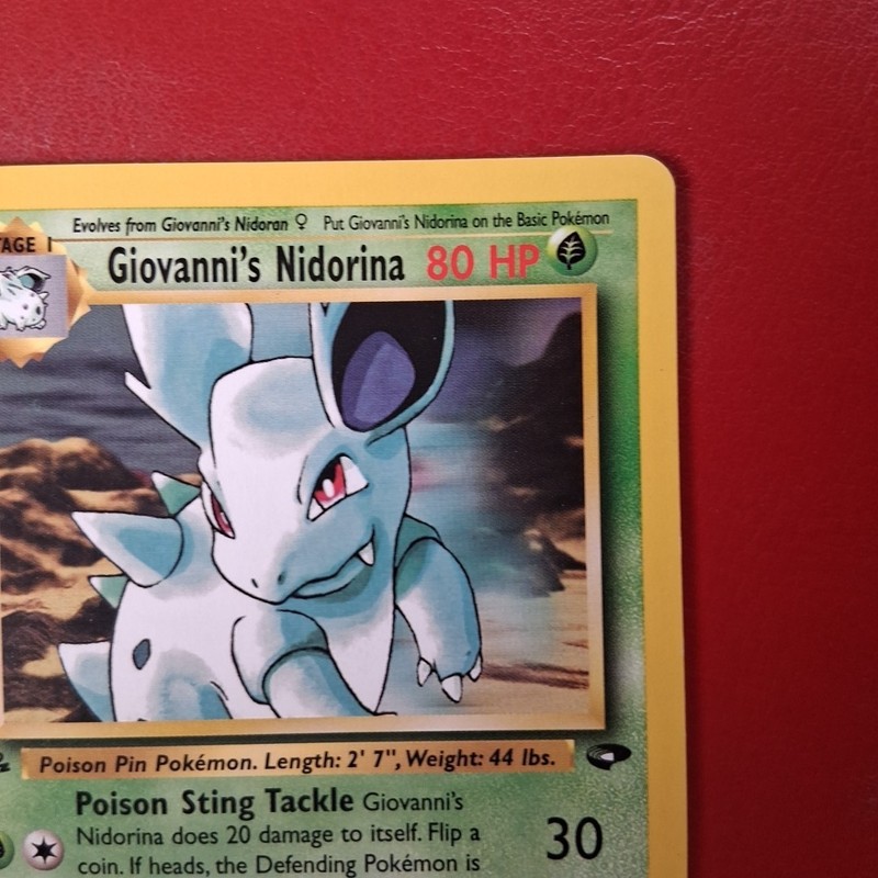 Giovanni's Nidorina 44/132 Gym Challenge Regular FIRST EDITION Pokémon Card Lp gallery