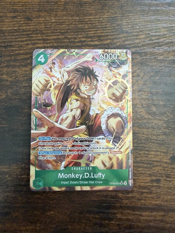 Monkey D. Luffy ST30-012 SR Parallel Start Deck EX Luffy & Ace ONE PIECE Card NM