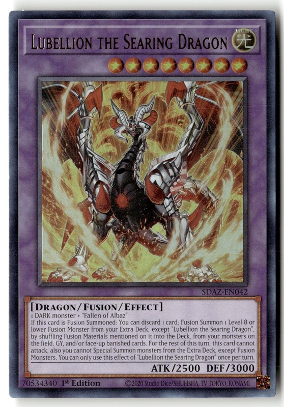 Lubellion the Searing Dragon SDAZ-EN042 Structure Deck: Albaz Strike Yu-Gi-Oh MP