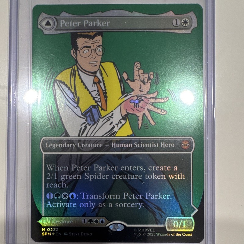 MTG Marvel’s Spider-Man Peter Parker 232 Mythic Borderless Foil English