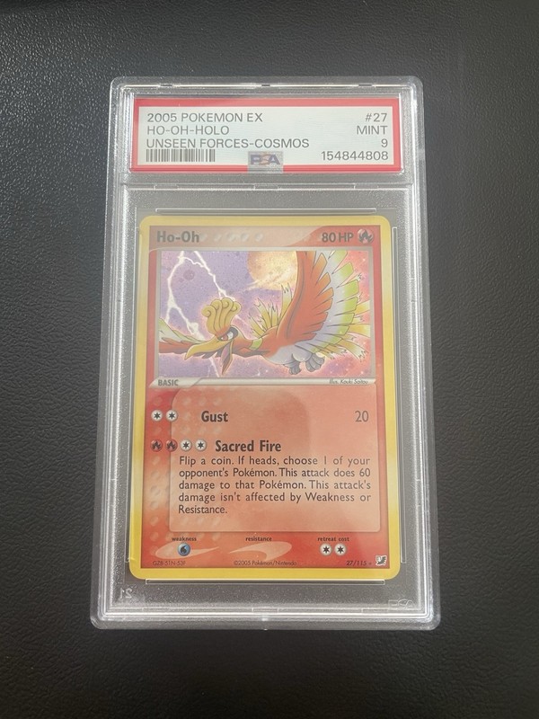 Pokemon Ho-Oh EX Unseen Forces Cosmos Holo Rare #27 PSA 9 Mint