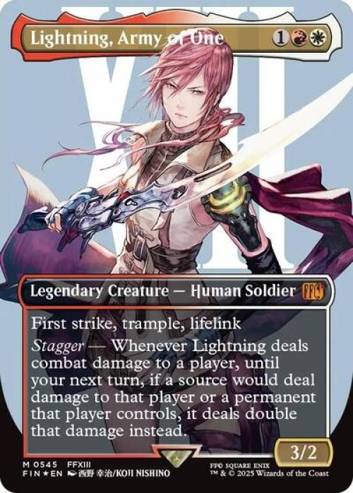 MTG English Lightning, Army of One (Borderless) (Surge Foil) (0545) NM Foil