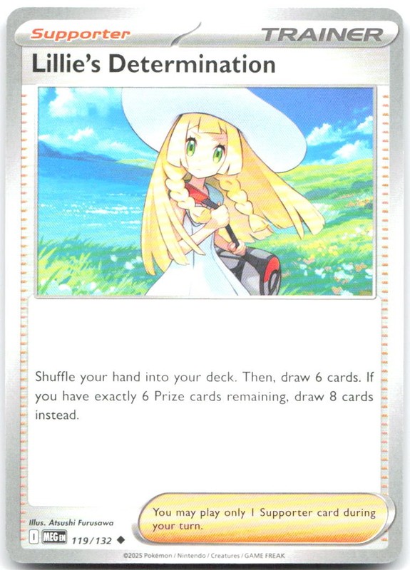 Lillie’s Determination Uncommon ME01: Mega Evolution 119/132 NM Atsushi Furusawa