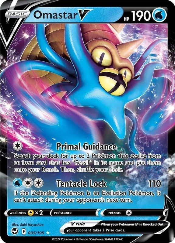 Pokemon Silver Tempest Ultra Rare Omastar V 035/195 – Near Mint (NM)