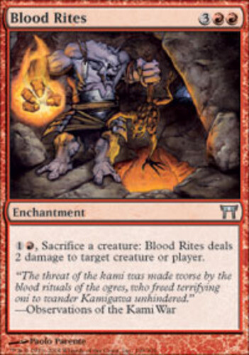 MTG-4x-Light Play, English-Blood Rites-Champions of Kamigawa
