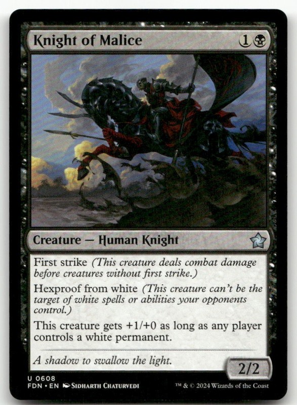 Knight of Malice #608 (NM) Foundations FDN Magic MTG