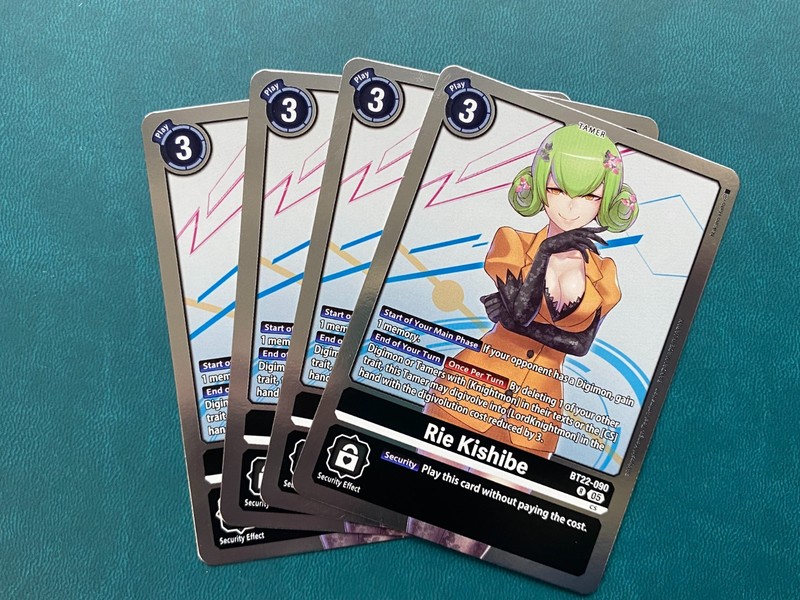 Rie Kishibe BT22-090 Playset Cyber Eden Digimon Card Game x4