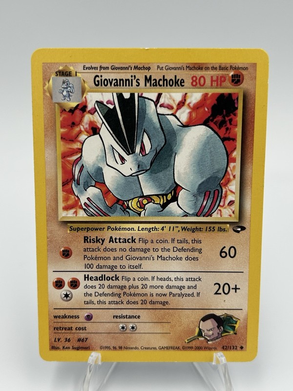 Giovanni’s Machoke Uncommon Gym Challenge 042/132 LP