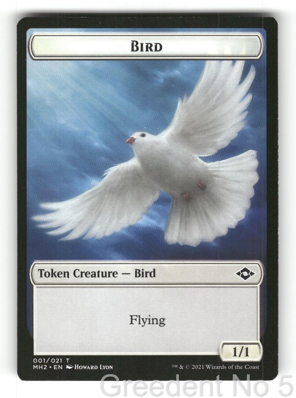 Bird Token 1 Token Modern Horizons 2 Magic: The Gathering Lightly Played