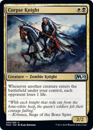 1x Corpse Knight – Foil Light Play, English Core Set 2020 MTG Magic
