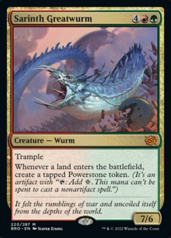 x1 Sarinth Greatwurm – Foil M MTG The Brothers’ War M/NM, English