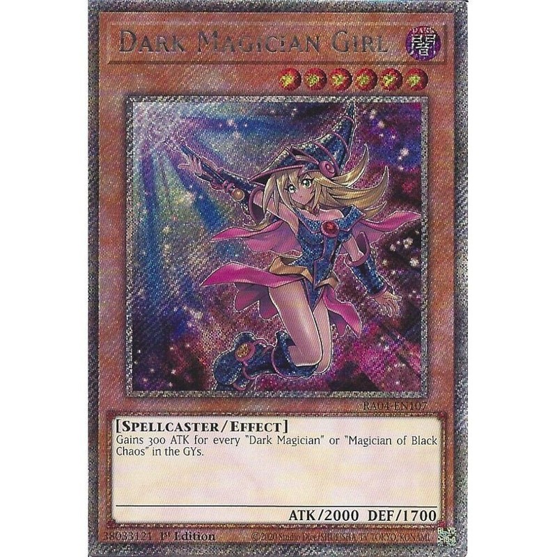 YUGIOH RA04-EN107 Dark Magician Girl MP24 ART Platinum Secret Rare 1st Edition N