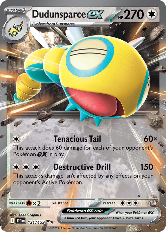 DUDUNSPARCE EX 121/159 DOUBLE RARE JOURNEY TOGETHER POKEMON NM/M gallery