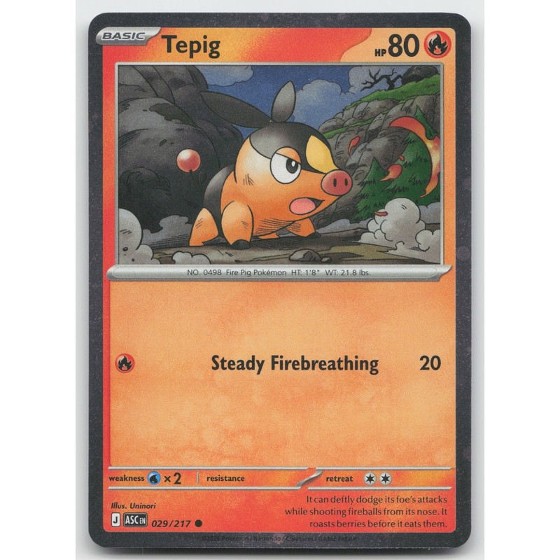 Tepig (Cosmos Holo) Miscellaneous Cards & Products 029/217 C LP Pokemon