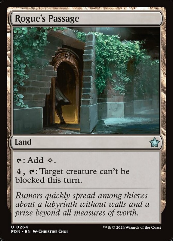 Light Play, English MTG Foil Rogue’s Passage – Foil Foundations Magic the Gather