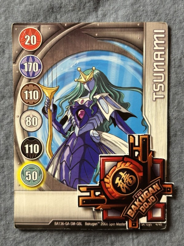 Bakugan Battle Brawlers | Tsunami 🥈 Silver Gate Card | Aquos Sirenoid | 4/48 gallery