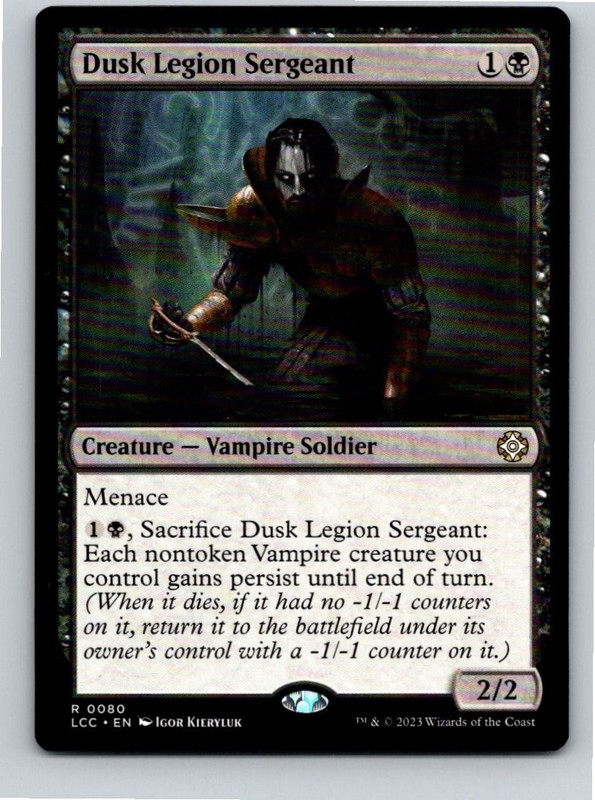 Magic the Gathering Dusk Legion Sergeant Lost Caverns of Ixalan Commander MTG