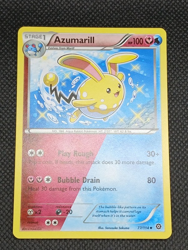 Azumarill 77/114 XY – Steam Siege LP Pokemon Card TCG