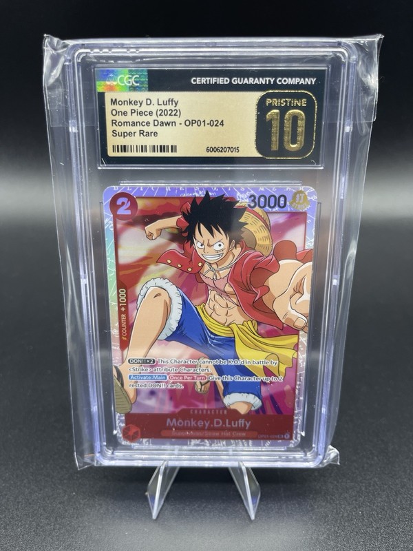 2022 One Piece Monkey D. Luffy OP01-024 Romance Dawn SR CGC 10 PRISTINE