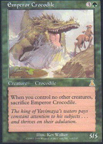 Moderatly Played, English – 1 x MTG Emperor Crocodile – Foil Urza’s Destiny