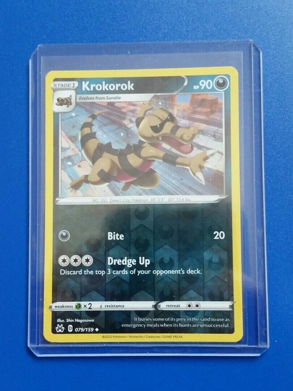 Pokémon TCG Crown Zenith: Krokorok (079/159) *Reverse Holo* – Uncommon – NM