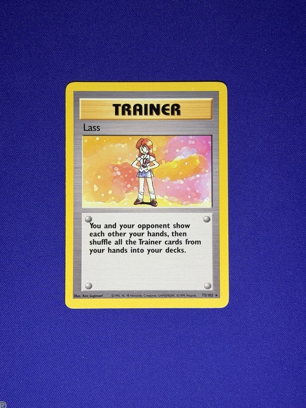 🎴LASS 75/102 – RARE -BASE SET UNLIMITED POKEMON LP