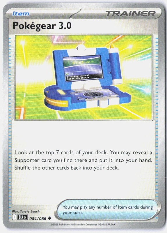 Pokegear 3.0 SV: Black Bolt 084/086 NM