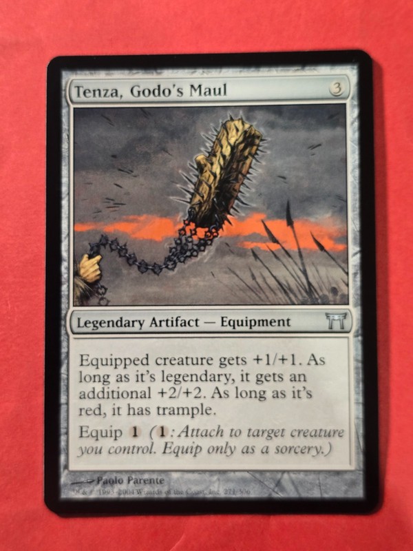 2004 Magic: The Gathering Champions of Kamigawa #271 Tenza, Godo’s Maul, UC, cd1