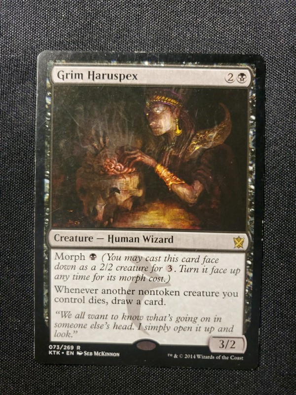Khans of Tarkir Grim Haruspex Lp Magic The Gathering MTG Tcg See Detailed Pics