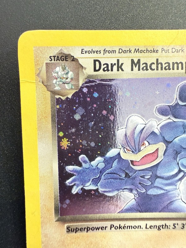 Pokemon Team Rocket Dark Machamp Holo 10/82 - SWIRL - HP/DMG gallery