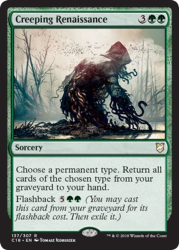 x1 Creeping Renaissance R MTG Commander 2018 M/NM, English