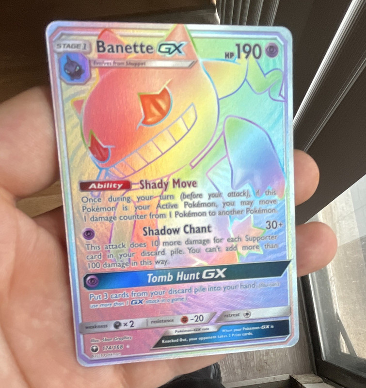 Pokémon TCG Banette GX Holo Full Art Secret Rare SM-Celestial Storm 174/168 EN