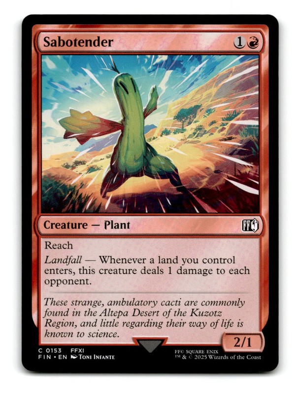 Sabotender 153 Common FINAL FANTASY Magic: The Gathering NM/M ~23073