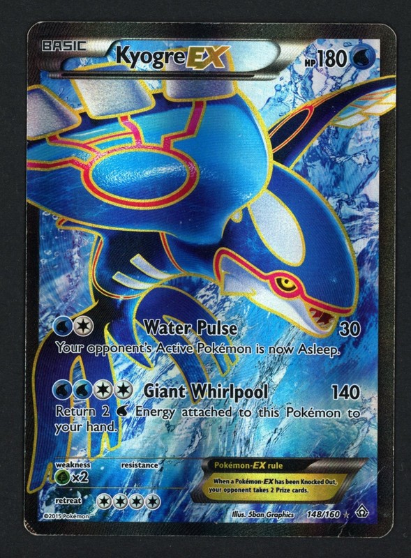 Kyogre EX Full Art Holo Primal Clash 148/160 Pokémon TCG Ultra Rare Pokemon Card