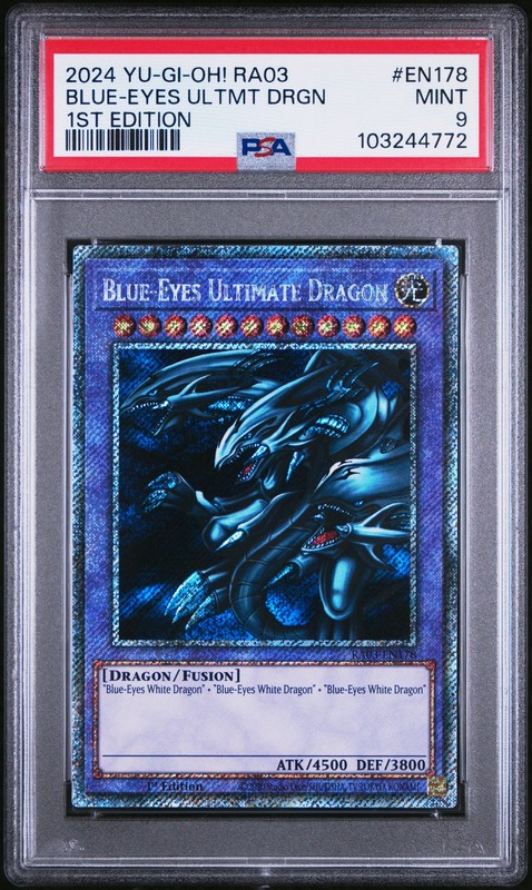 2024 YU-GI-OH! RA03-QUARTER CENTURY BONANZA BLUE-EYES ULTIMATE DRAGON PSA 9