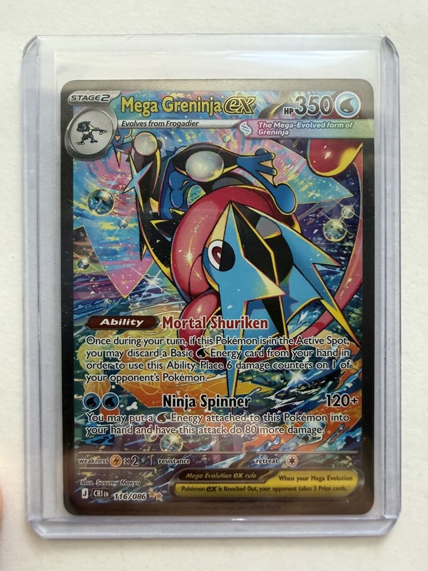 Mega Greninja ex SIR 116/086 Chaos Rising Special Illustration Rare Pokemon TCG