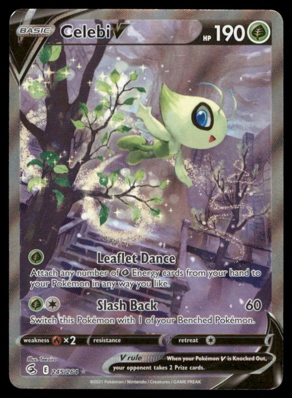 Celebi V 245/264 Fusion Strike Pokemon Card