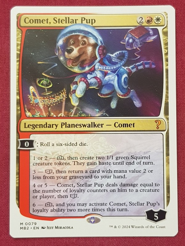 Magic The Gathering MYSTERY BOOSTER 2 MB2 COMET STELLAR PUP red/white card MTG