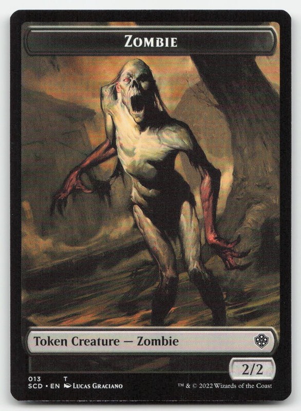 Zombie // Zombie Knight Double-Sided Token 13-15 Starter Commander Decks NM