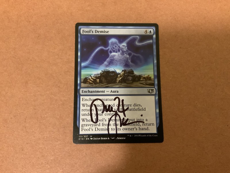 MTG Magic Fool’s Demise Sign Artist Proof x1 C14 Commander 2014 Boros & Szikszai