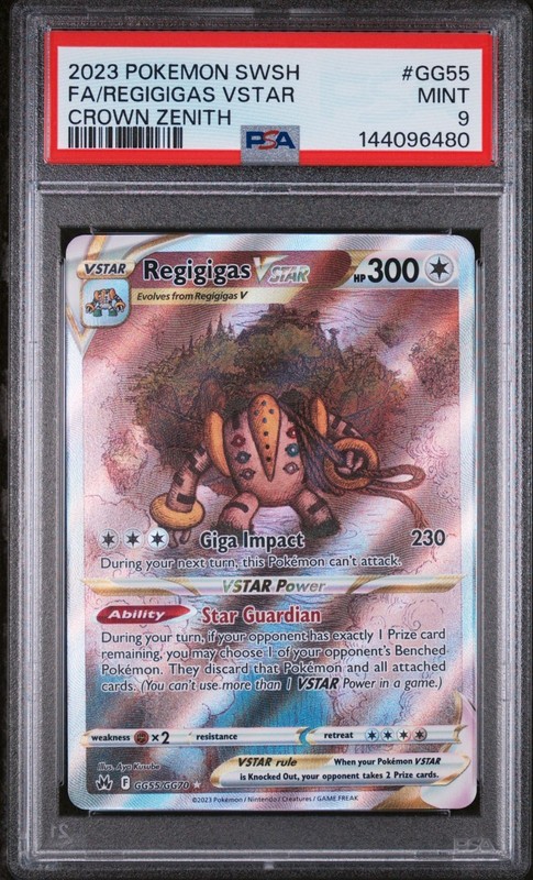 Pokemon TCG: Regigigas VSTAR Crown Zenith FULL ART HOLO #GG55/GG70 PSA 9 MINT